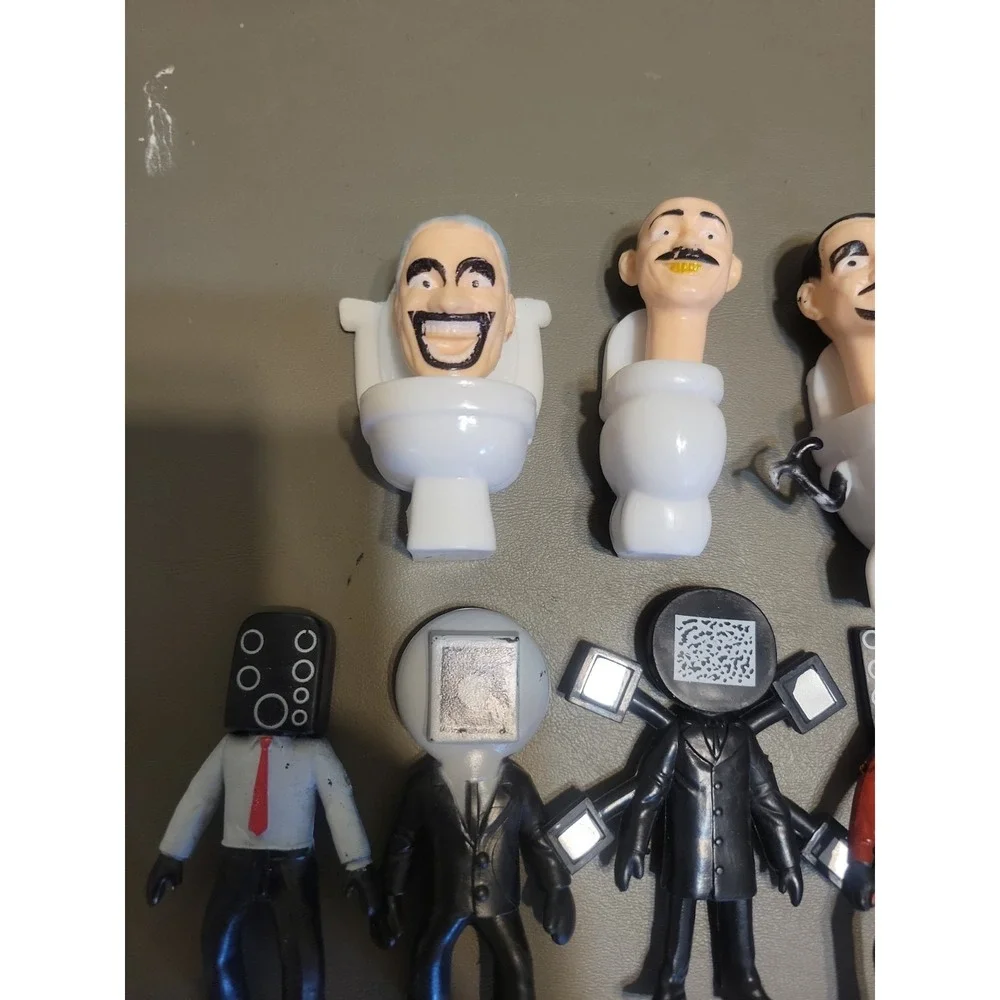 Skibidi Toilet Figures Set Cameraman TV Man Speaker Model Toys Cake Topper‎ lot